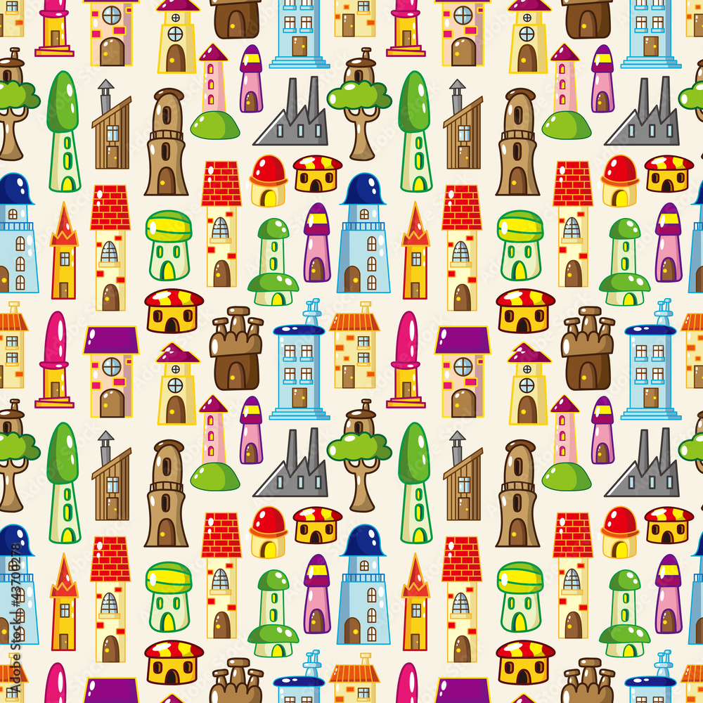 Fototapeta premium seamless house pattern