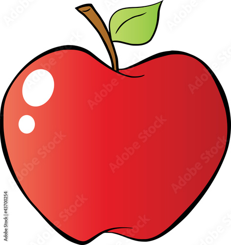 Red Apple In Gradient