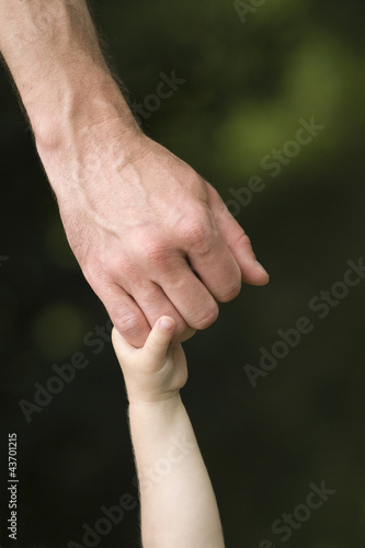 Trust family hands of child son and father © katrin_timoff