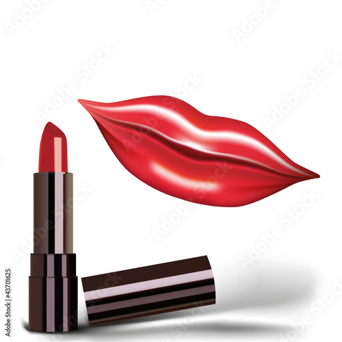 rote Lippen mit Lippenstift