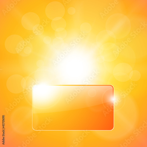 Sunny orange background, wi...