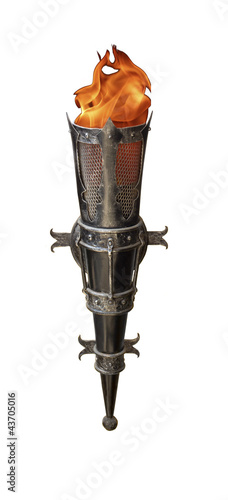 wrought-iron torch
