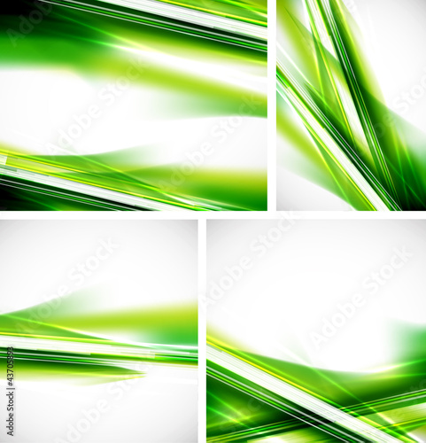 Green lines background set