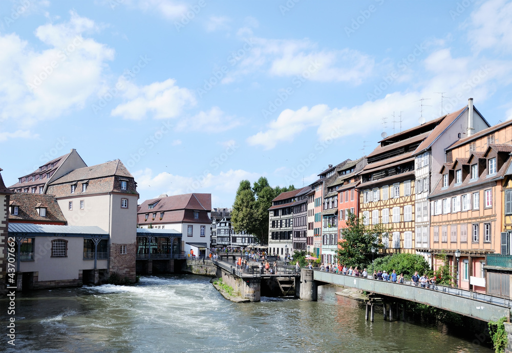 Panoramic view of Petit France district in Strasbourg