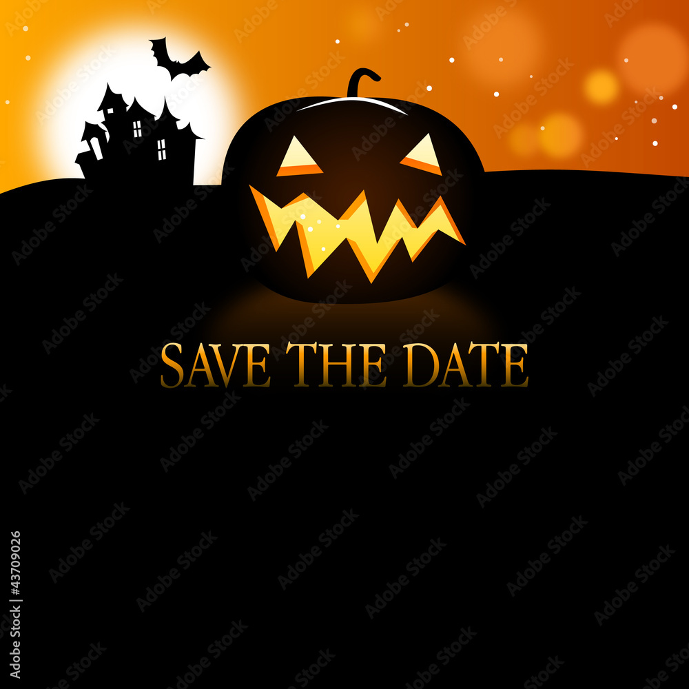 Save the Date Halloween Stock Vector | Adobe Stock