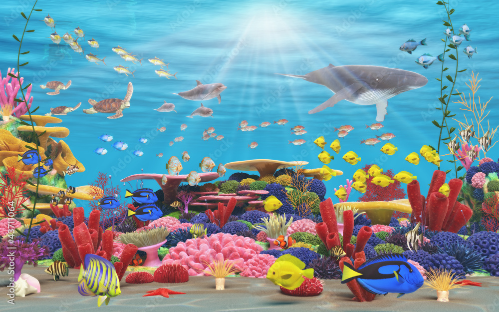 Naklejka premium Underwater Paradise