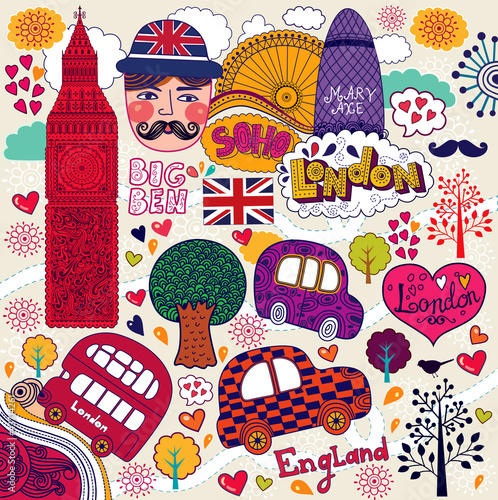 Vector set of London symbols
