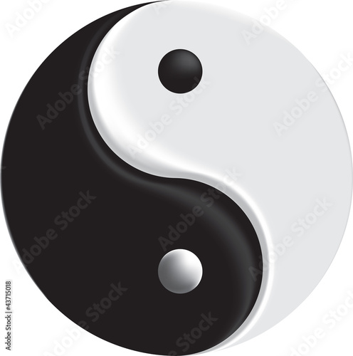 vector sign ying yang mesh