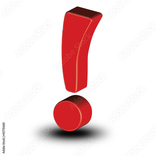 Exclamation mark 3D