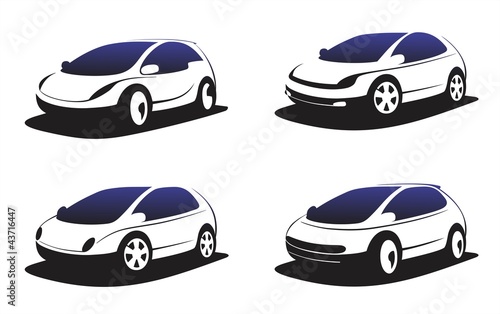 city cars design stamp