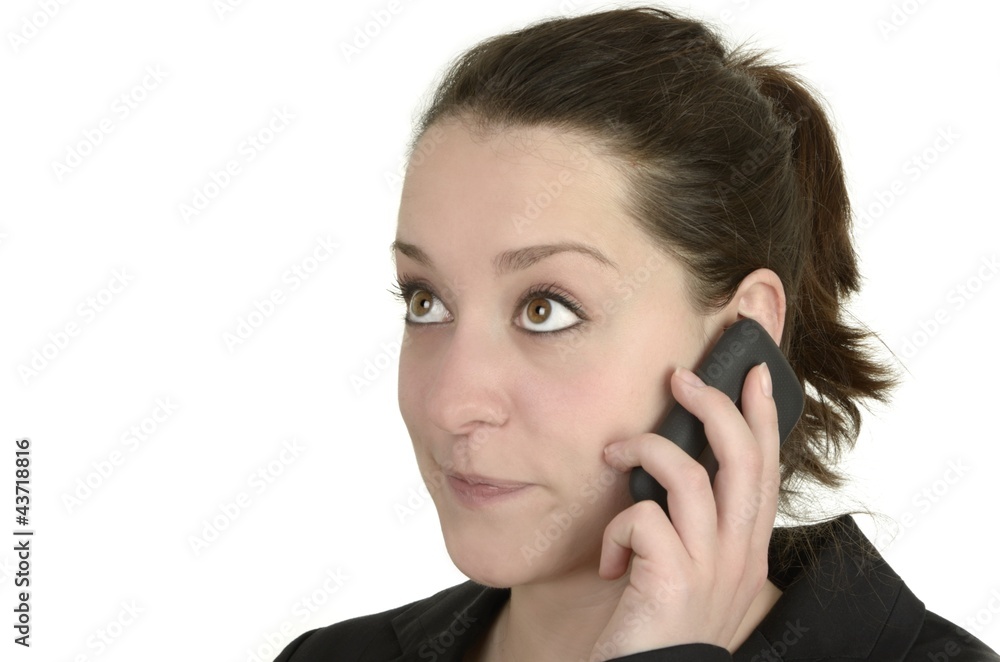 Business Frau telefoniert mit Smartphone Business Frau telefoniert mit Smartphone
