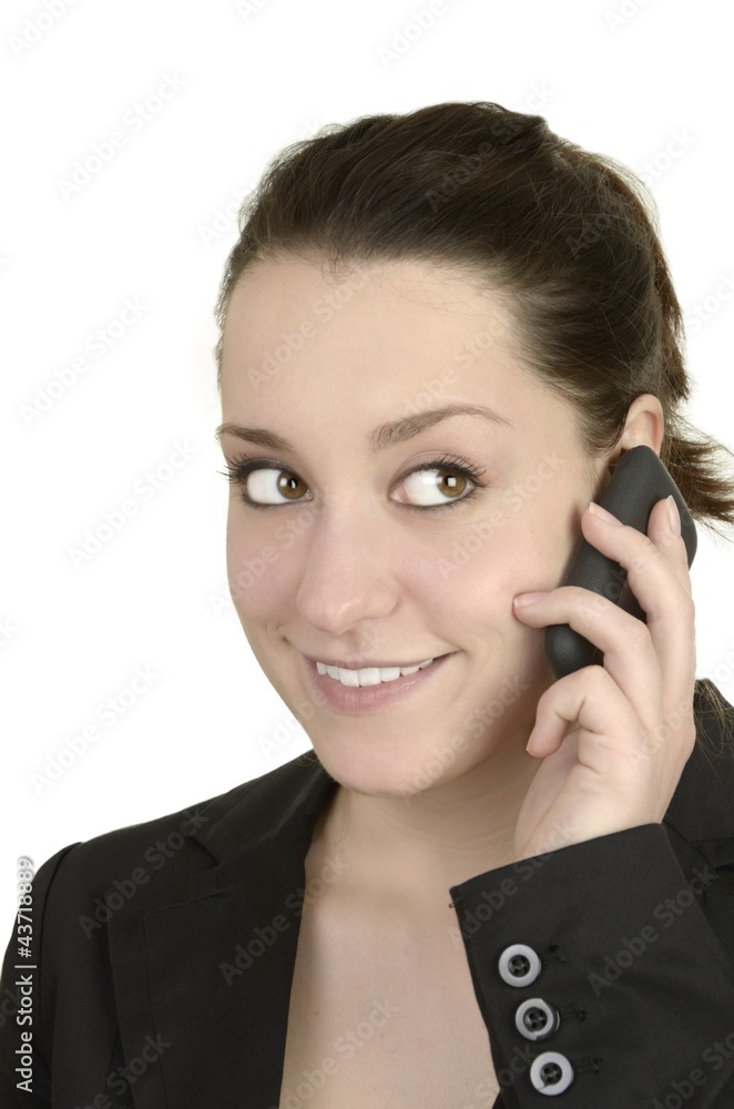 Business Frau telefoniert mit Smartphone Business Frau telefoniert mit Smartphone
