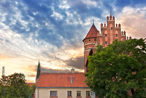 Obraz na płótnie Sights of Poland. Gothic castle in Olsztyn w salonie
