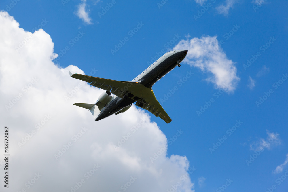 a small jet private jet comes in to land a small jet private jet comes in to land