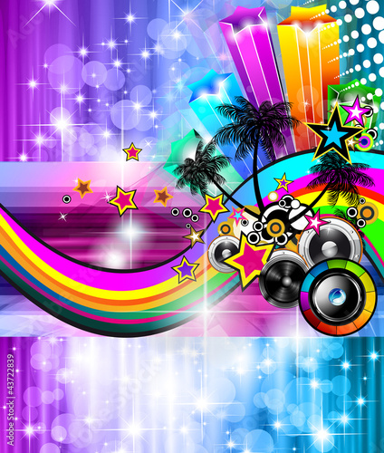 Music Club background for disco dance international event