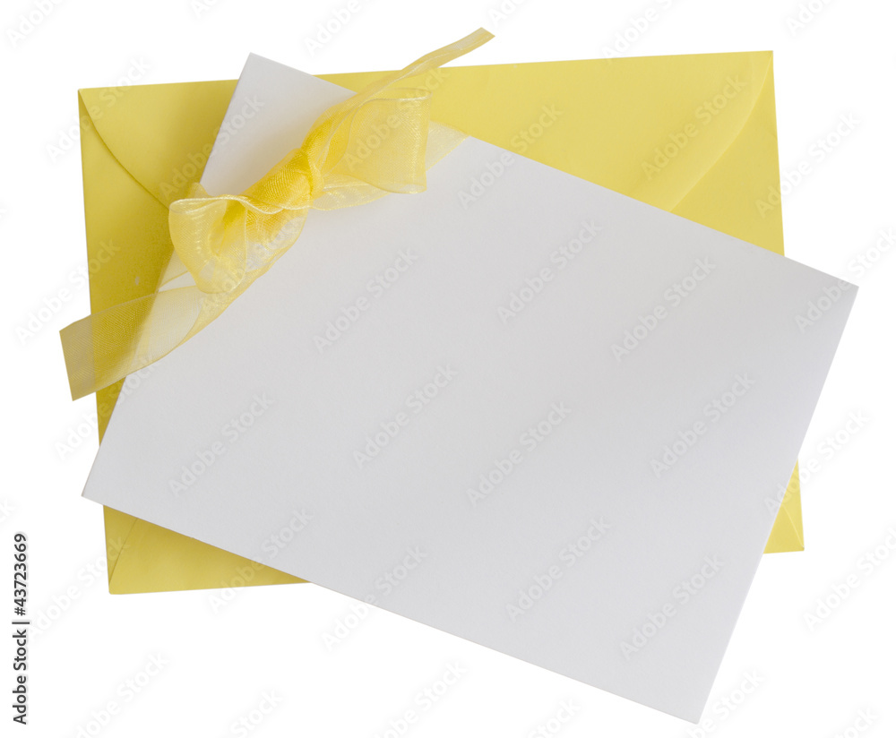 yellow card with ribbon yellow card with ribbon