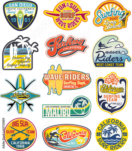 California vintage stickers collection