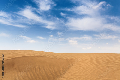 gobi desert with blue sky