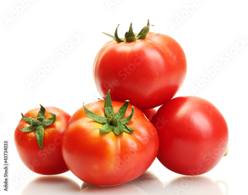 tomatoes isolated on white