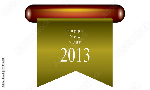 Happy new year ribbon