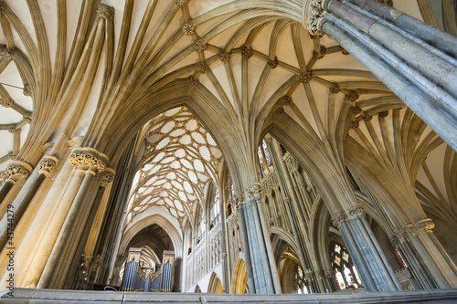 Interior of a beautiful gothic Wells Cathedral