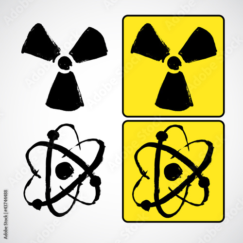 Vector illustration of shape of the radioactive symbol.