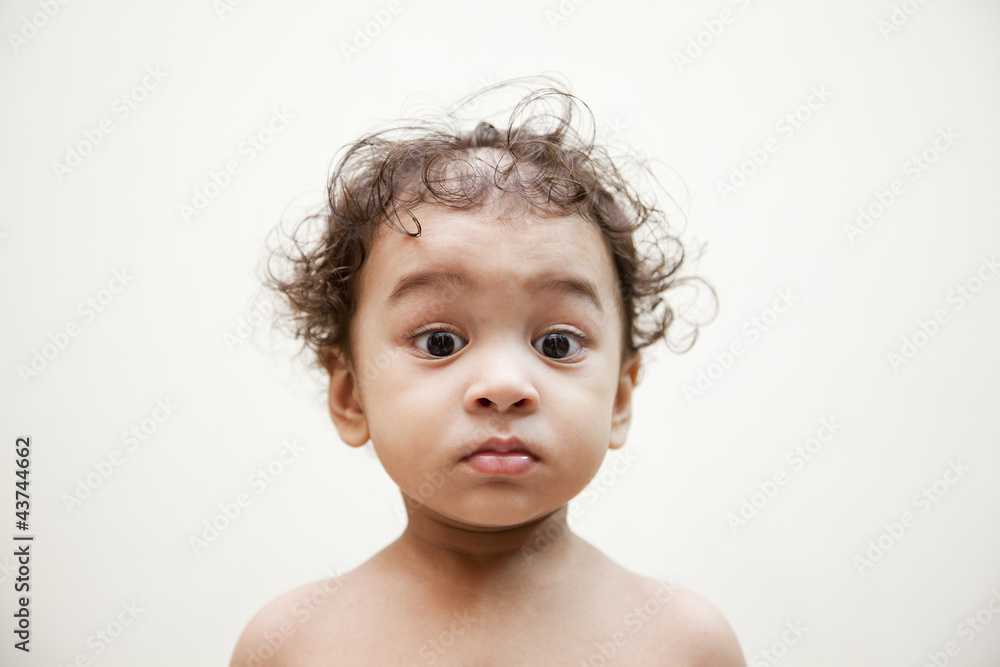 Indian baby looking and think Indian baby looking and think