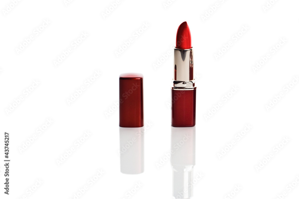 red lipstick isolated over white red lipstick isolated over white