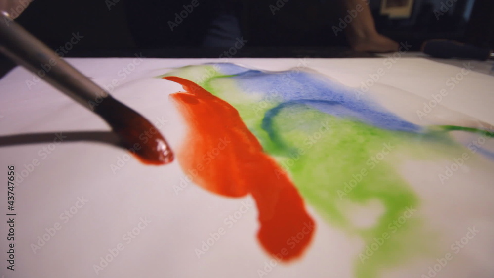 Artist draws picture Artist draws picture