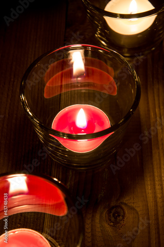 Candles in glasses