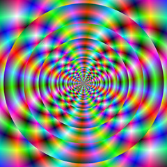 Fototapete Psychedelisch Psychedelisches Chaos in Neonfarben  © Objowl