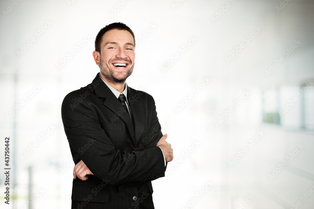 Fototapeta premium Happy businessman smiling