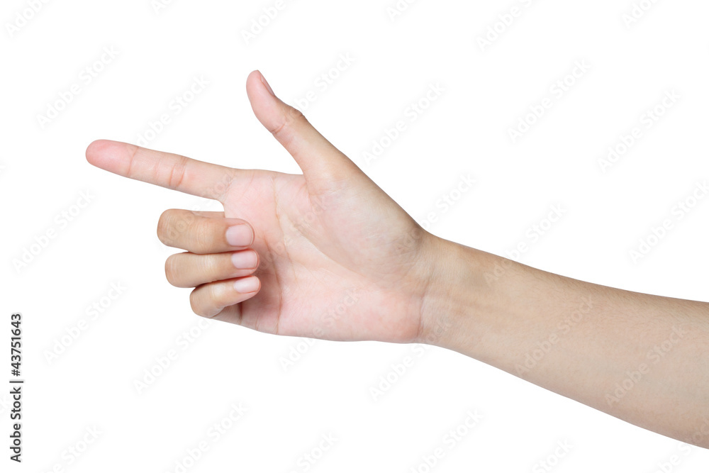 hand pointing direction isolated