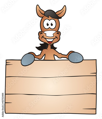 Fototapeta Naklejka Na Ścianę i Meble -  Horse with Board