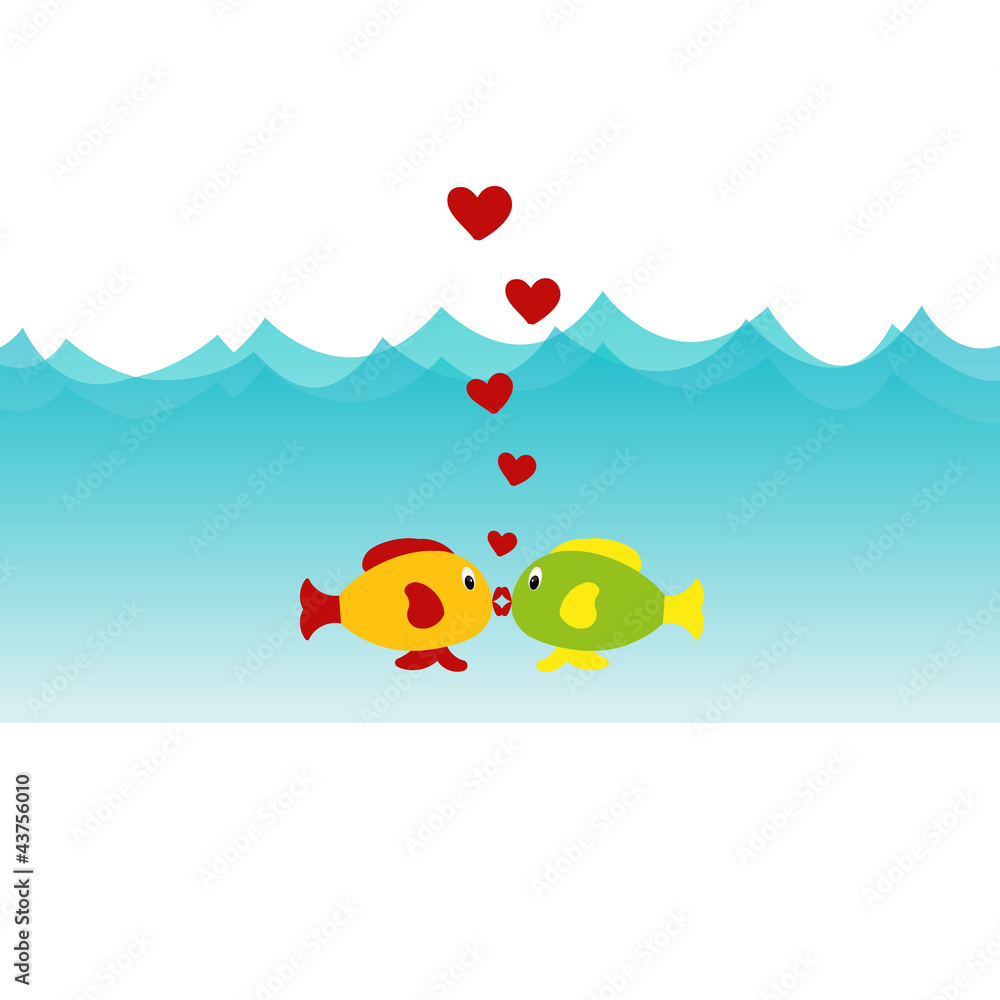 Fototapeta premium Küssende Fische