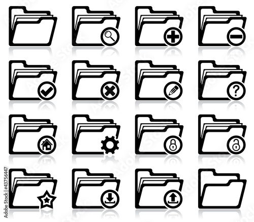 Folder management and administration icons