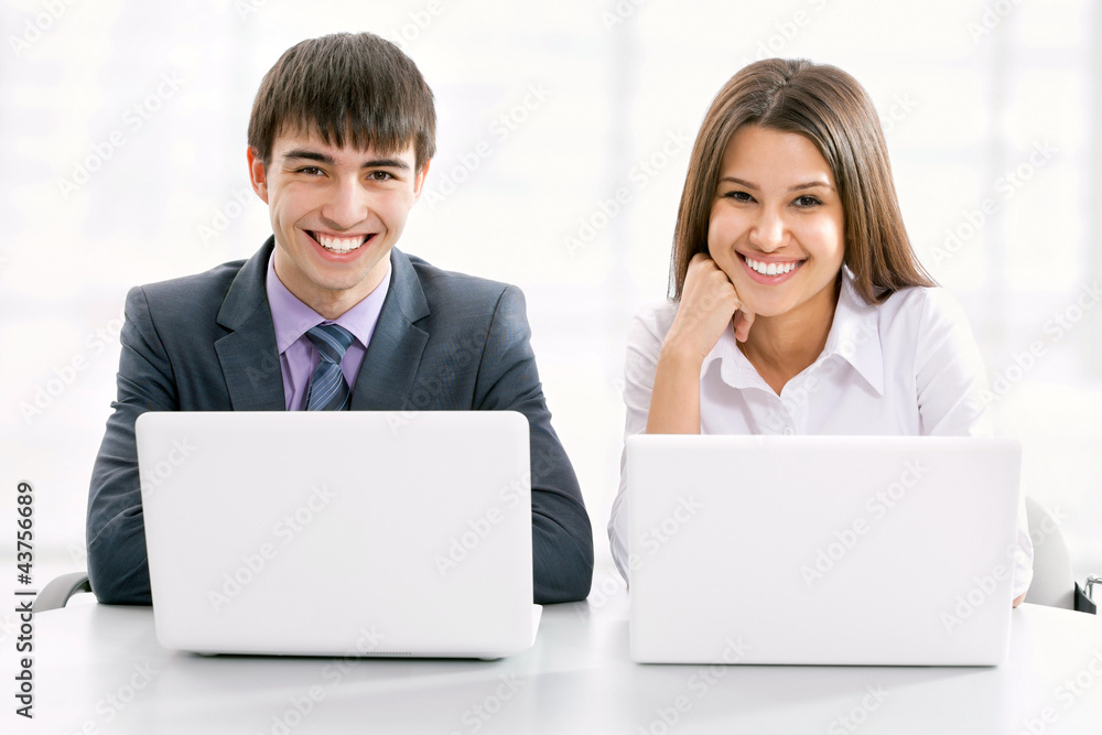 Business people working on their business project Business people working on their business project