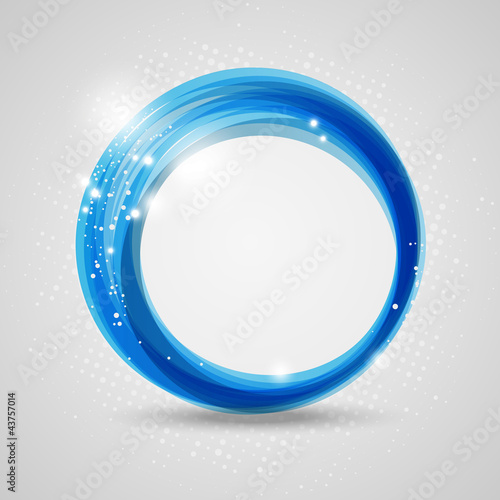 Green abstract round frame with place for text