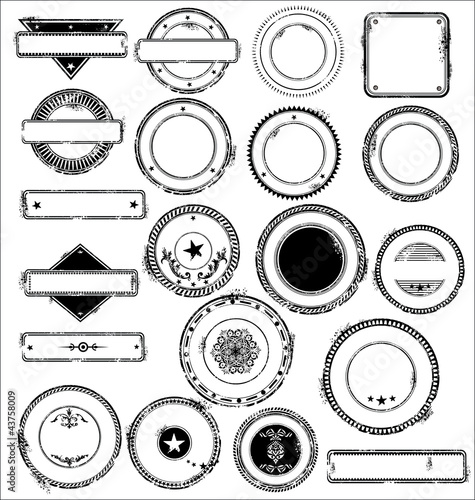 Grunge stamps design elements