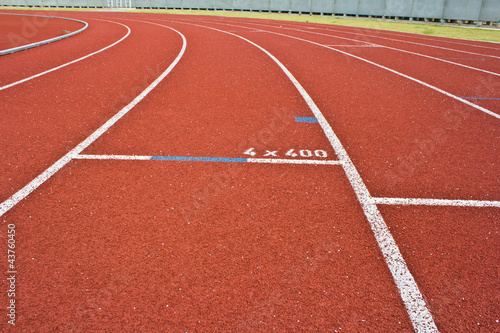 Running track in stadium