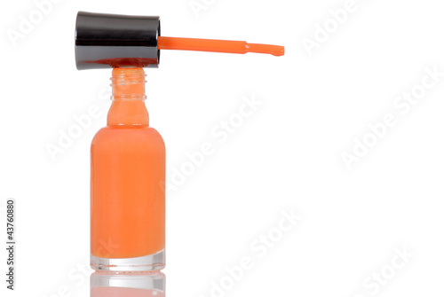 Orange color nail polish