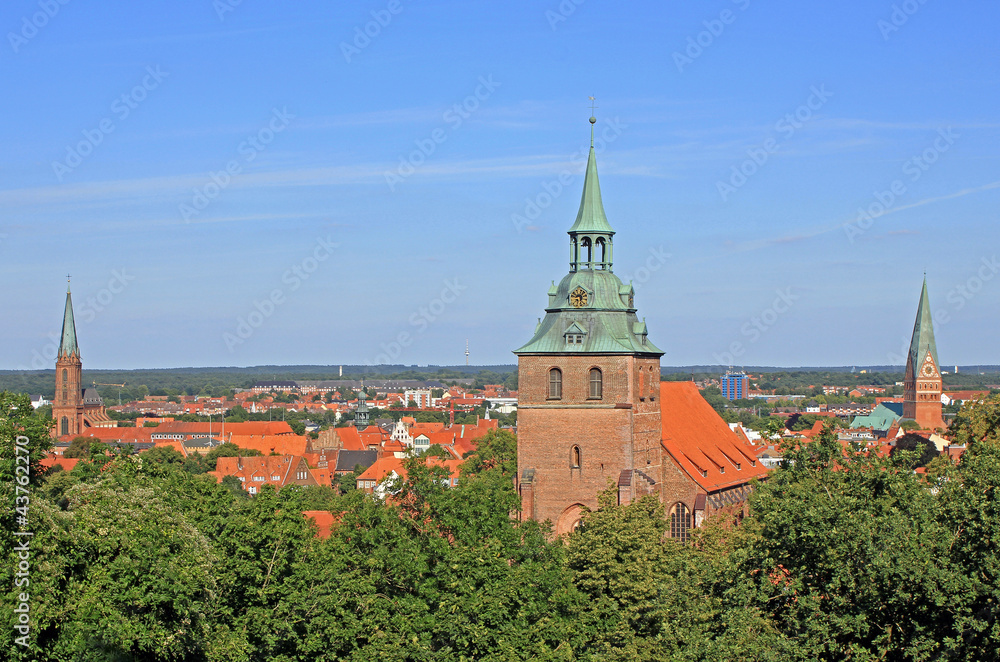 Blick vom Kalkberg auf Lüneburg (Niedersachsen)