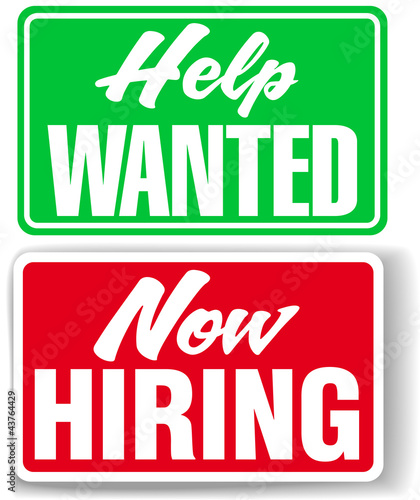 Now Hiring Help Wanted business signs