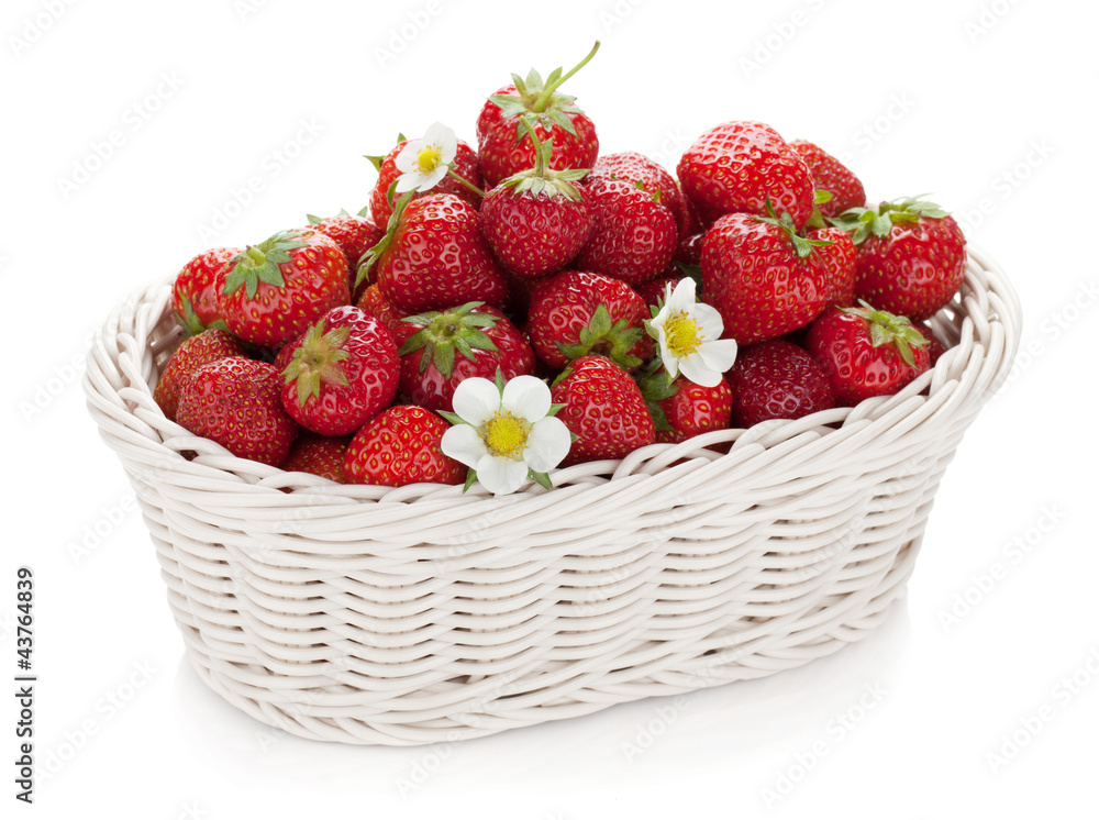 Basket of ripe strawberries Basket of ripe strawberries