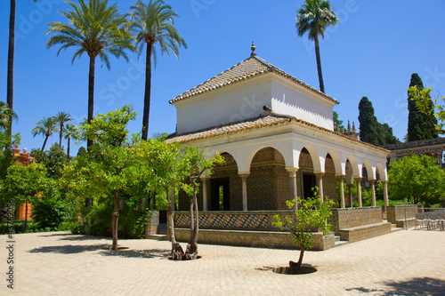 Pabellon of Carlos V in Alcazar,  Seville, Spain photo