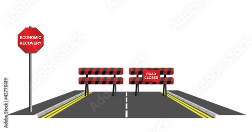 Symbolic road closed to economic recovery