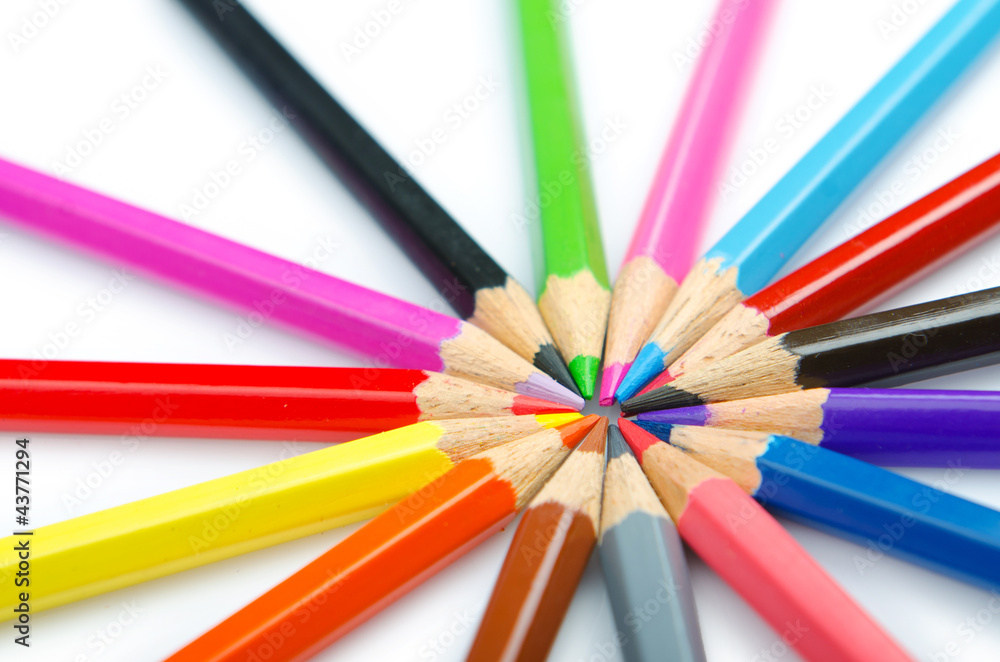 Colour pencils in creativity concept Colour pencils in creativity concept