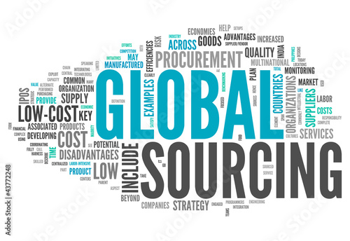 фотографія Word Cloud Global Sourcing