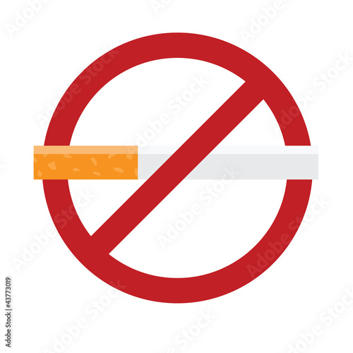 No smoking sign isolated on white