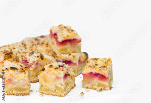 Slices of apple-raspberry pie